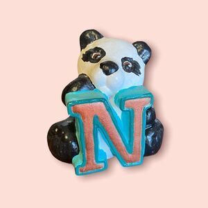 CERAMIC Bear Letter N